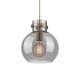 A thumbnail of the Innovations Lighting 410-1PM-11-10 Newton Sphere Pendant Brushed Brass / Plated Smoke