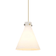 A thumbnail of the Innovations Lighting 410-1PM-17-14 Newton Cone Pendant Brushed Brass / Matte White