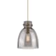 A thumbnail of the Innovations Lighting 410-1PM-13-10 Newton Bell Pendant Brushed Brass / Plated Smoke