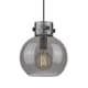 A thumbnail of the Innovations Lighting 410-1PM-11-10 Newton Sphere Pendant Matte Black / Plated Smoke