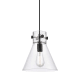 A thumbnail of the Innovations Lighting 410-1PM-11-10 Newton Cone Pendant Matte Black / Clear