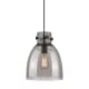 A thumbnail of the Innovations Lighting 410-1PM-13-10 Newton Bell Pendant Matte Black / Plated Smoke