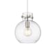 A thumbnail of the Innovations Lighting 410-1PM-11-10 Newton Sphere Pendant Satin Nickel / Clear