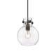 A thumbnail of the Innovations Lighting 410-1PS-9-8 Newton Sphere Pendant Matte Black / Clear