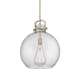 A thumbnail of the Innovations Lighting 410-1SL-21-16 Newton Sphere Pendant Brushed Brass / Seedy