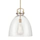 A thumbnail of the Innovations Lighting 410-1SL-22-16 Newton Bell Pendant Brushed Brass / Clear