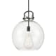 A thumbnail of the Innovations Lighting 410-1SL-21-16 Newton Sphere Pendant Matte Black / Clear