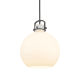 A thumbnail of the Innovations Lighting 410-1SL-21-16 Newton Sphere Pendant Matte Black / Matte White