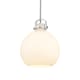 A thumbnail of the Innovations Lighting 410-1SL-21-16 Newton Sphere Pendant Polished Nickel / Matte White