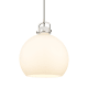 A thumbnail of the Innovations Lighting 410-1SL-23-18 Newton Sphere Pendant Polished Nickel / Matte White