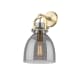 A thumbnail of the Innovations Lighting 410-1W-15-8 Newton Bell Sconce Brushed Brass / Plated Smoke