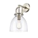 A thumbnail of the Innovations Lighting 410-1W-15-8 Newton Bell Sconce Satin Nickel / Clear