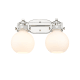 A thumbnail of the Innovations Lighting 410-2W-12-17 Newton Sphere Vanity Polished Nickel / Matte White