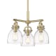 A thumbnail of the Innovations Lighting 410-3CR-16-20 Newton Bell Pendant Brushed Brass / Clear