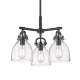 A thumbnail of the Innovations Lighting 410-3CR-16-20 Newton Bell Pendant Matte Black / Clear