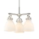 A thumbnail of the Innovations Lighting 410-3CR-16-20 Newton Bell Pendant Polished Nickel / Matte White