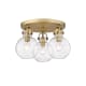 A thumbnail of the Innovations Lighting 410-3F-11-20 Newton Sphere Flush Brushed Brass / Clear