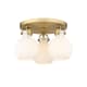 A thumbnail of the Innovations Lighting 410-3F-11-20 Newton Sphere Flush Brushed Brass / Matte White