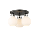 A thumbnail of the Innovations Lighting 410-3F-11-20 Newton Sphere Flush Matte Black / Matte White