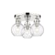 A thumbnail of the Innovations Lighting 410-3F-11-20 Newton Sphere Flush Polished Nickel / Seedy