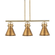 A thumbnail of the Innovations Lighting 410-3I-13-42 Newton Cone Pendant Brushed Brass