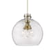 A thumbnail of the Innovations Lighting 410-3PL-18-18 Newton Sphere Pendant Brushed Brass / Seedy