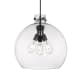 A thumbnail of the Innovations Lighting 410-3PL-18-18 Newton Sphere Pendant Matte Black / Clear