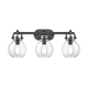 A thumbnail of the Innovations Lighting 410-3W-12-27 Newton Sphere Vanity Matte Black / Clear