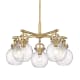 A thumbnail of the Innovations Lighting 410-5CR-16-26 Newton Sphere Chandelier Brushed Brass / Seedy