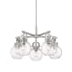 A thumbnail of the Innovations Lighting 410-5CR-16-26 Newton Sphere Chandelier Polished Nickel / Clear