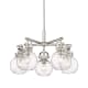 A thumbnail of the Innovations Lighting 410-5CR-16-26 Newton Sphere Chandelier Polished Nickel / Seedy