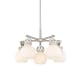 A thumbnail of the Innovations Lighting 410-5CR-16-26 Newton Sphere Chandelier Polished Nickel / Matte White