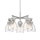 A thumbnail of the Innovations Lighting 410-5CR-16-26 Newton Bell Chandelier Polished Nickel / Seedy