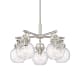 A thumbnail of the Innovations Lighting 410-5CR-16-26 Newton Sphere Chandelier Satin Nickel / Seedy