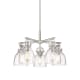 A thumbnail of the Innovations Lighting 410-5CR-16-26 Newton Bell Chandelier Satin Nickel / Seedy