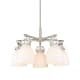 A thumbnail of the Innovations Lighting 410-5CR-16-26 Newton Bell Chandelier Satin Nickel / Matte White