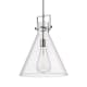 A thumbnail of the Innovations Lighting 411-1SL-20-16 Newton Cone Pendant Polished Nickel / Clear