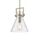 A thumbnail of the Innovations Lighting 411-1SM-14-10 Newton Cone Pendant Brushed Brass / Seedy