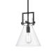 A thumbnail of the Innovations Lighting 411-1SM-14-10 Newton Cone Pendant Matte Black / Clear