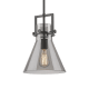 A thumbnail of the Innovations Lighting 411-1SM-14-10 Newton Cone Pendant Matte Black / Plated Smoke