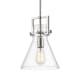 A thumbnail of the Innovations Lighting 411-1SM-14-10 Newton Cone Pendant Polished Nickel / Clear