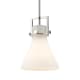 A thumbnail of the Innovations Lighting 411-1SM-14-10 Newton Cone Pendant Polished Nickel / Matte White