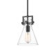 A thumbnail of the Innovations Lighting 411-1SS-11-8 Newton Cone Pendant Matte Black / Clear