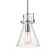 A thumbnail of the Innovations Lighting 411-1SS-11-8 Newton Cone Pendant Polished Nickel / Clear