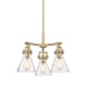 A thumbnail of the Innovations Lighting 411-3CR-16-21 Newton Cone Pendant Brushed Brass / Clear