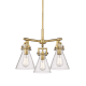 A thumbnail of the Innovations Lighting 411-3CR-16-21 Newton Cone Pendant Brushed Brass / Seedy