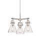 A thumbnail of the Innovations Lighting 411-3CR-16-21 Newton Cone Pendant Polished Nickel / Clear