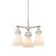 A thumbnail of the Innovations Lighting 411-3CR-16-21 Newton Cone Pendant Polished Nickel / Matte White