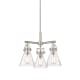 A thumbnail of the Innovations Lighting 411-3CR-16-21 Newton Cone Pendant Satin Nickel / Clear