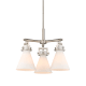 A thumbnail of the Innovations Lighting 411-3CR-16-21 Newton Cone Pendant Satin Nickel / Matte White